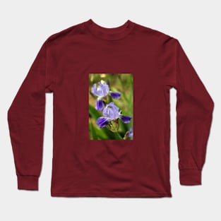 Purple flowers in summer garden Long Sleeve T-Shirt